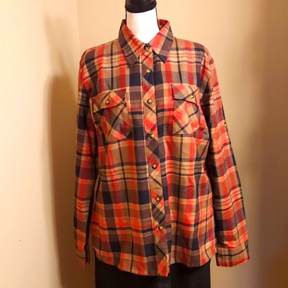 Plaid flannel shirt by Outback Trading Co